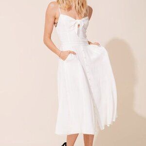 Yumi Kim Pretty Woman Dress Small Tie-front Button Skirt Bridal Wedding *STAIN